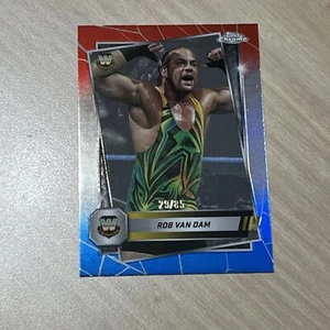 2025 Topps Chrome WWE RVD ROB VAN DAM Red White Blue Laser Refractor Legend /85 - Picture 1 of 4