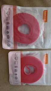 2X Toocki Organizer Wire Winder Ties Earphone Mouse Cord Management USB, RED, 5m - Picture 1 of 2