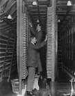 Men At Work In A Telephone Exchange 1923 Old Photo