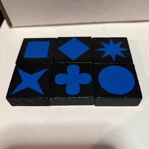QWIRKLE Ersatzstücke 6 blaue Fliesen Teile Set (1 von jeder Form!) Mindware - Bild 1 von 1