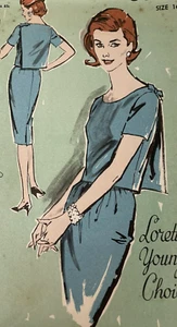 Advance 9962 Original Uncut Unopened 1960s Sewing Pattern Two-Piece Dress Sz 16 - Picture 1 of 6