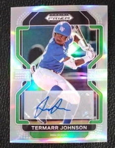 2022 Prizm Draft Termarr Johnson Silver Prizm Refractor Auto Rookie Pirates PDP4 - Picture 1 of 5