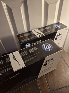 HP GENUINE 26A CF226A Black Toner, NEW, SEALED Slight super thin layer peel - Photo 1/2