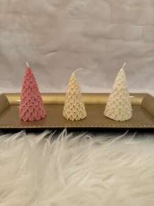 Christmas Tree Lot Of 3 Candles Gift | Holiday Gift | Home Décor - Picture 1 of 3