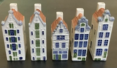 Vtg. Amsterdam Prinsengracht Royal Goedewaagen Poly Delft Holland Row Houses (5) - Image 1 of 4