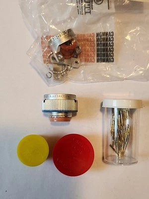 ITT CANNON CONNECTOR PN KJ6F14A35PA W/ CONTACTS & CC,  NOS. - Image 1 of 3