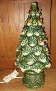 Molde Cerámica Verde Iluminar Árbol de Navidad 17" con Base - Imagen 1 de 9