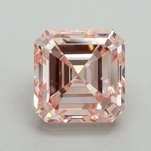 2.0Ct VS1 Asscher Cut Fancy Intense Pink Color IGI Certified Lab Grown Diamond - Picture 1 of 2