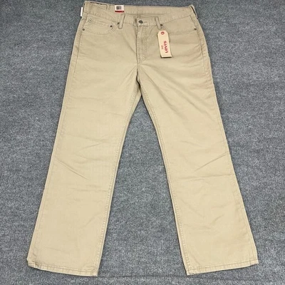 Jeans Levis 514 Para Hombre 38x30 Caqui Tostado Denim Pierna Recta NUEVO Foto 1 de 4