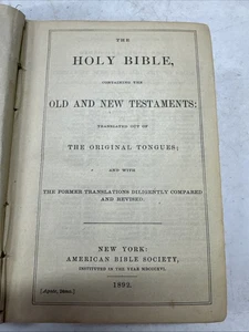 Vintage Bible the original tongues 1892 - Imagen 1 de 10