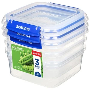 Sistema KLIP IT PLUS Square Lunch 1.15L 3 Pack - Picture 1 of 2