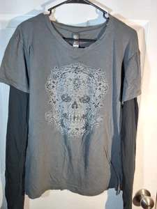 Hot Leathers Damen 2XL, läuft SM Grafik Sugar Skull, dunkle Academia Ärmel LESEN - Bild 1 von 7