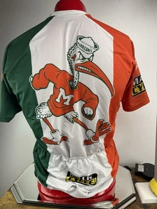 University of Miami Hurricanes Cycling Jersey Moretti Mack Cycle & Fitness - Picture 1 of 7