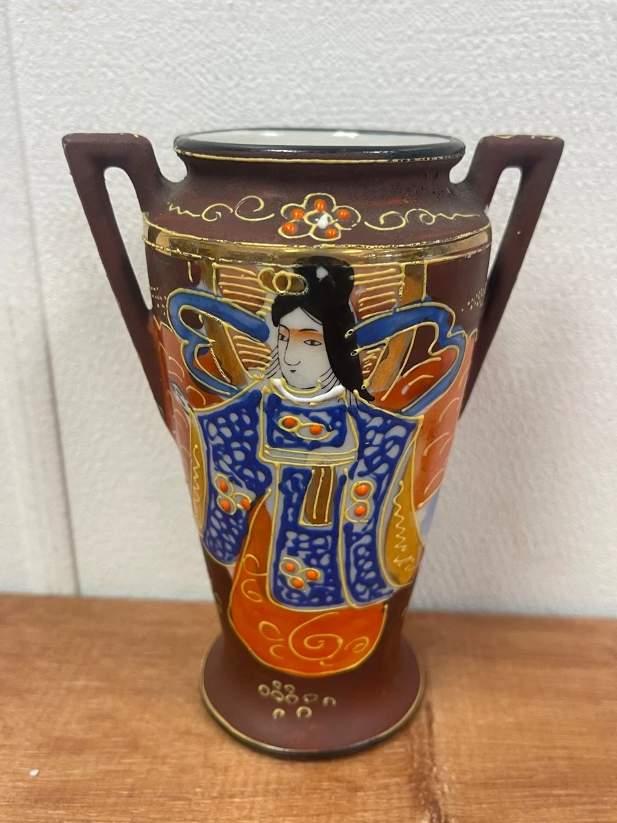 艺妓花瓶日本古董花瓶| eBay