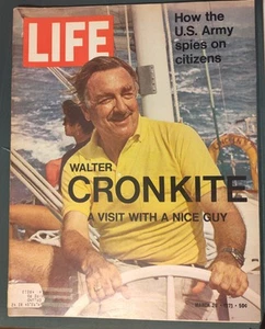LIFE Magazine "WALTER CRONKITE" How the US Army spies on citizens March 26, 1971 - Picture 1 of 5