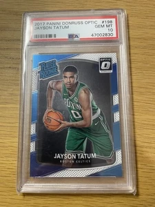 2017-18 Panini Donruss Optic Jayson Tatum Rated Rookie PSA 10 - Card #198 - Picture 1 of 5