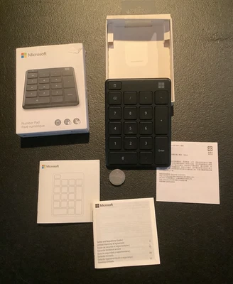 Microsoft Wireless Bluetooth Number Pad (Nero) 1969 Usato - Immagine 1 di 4