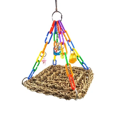 Toys Parrot Swing Hammock Toy Perch Platform Hanging Parrot Bird Chew - Image 1 of 4