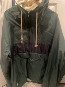Charles River Apparel Wind Water Resistant Pullover Rain Jacket Green Men’s XL - Picture 1 of 7