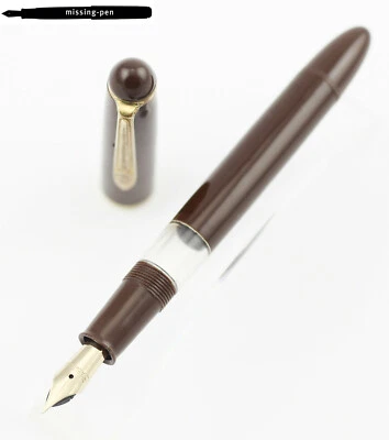 Vintage Staedtler Fountain Pen rare color Dark Brown gold plated OM nib (1950's) - Image 1 of 4