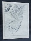 1778 Map POSTER Province of New Jersey Divided into East West ~ Black & White