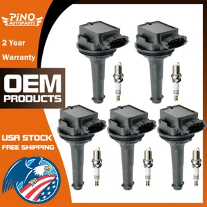 5* Ignition Coils & Spark Plugs Pack For Volvo S60 S70 S80 C70 XC70 V70 T5 UF341 - Picture 1 of 17