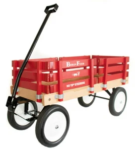 BERLIN FLYER CLASSIC RED Wooden No Tip WAGON -  MADE in the USA  - Picture 1 of 8