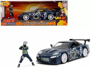 1/24 Jada Naruto Shippuden 1993 Mazda RX-7 and Kakashi Hatake Figure Blue 35349 - Picture 1 of 5