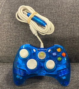 Controller cablato blu Rock Candy Microsoft Xbox 360! Funziona benissimo! Spedizione veloce - Foto 1 di 5