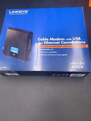 Cisco-Linksys Cable Modem with Ethernet USB Connection CM100 - Image 1 of 2
