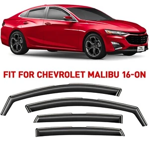 Side Window Deflectors Rain Guards for 2016-2025 Chevrolet (Chevy) Malibu - Picture 1 of 8