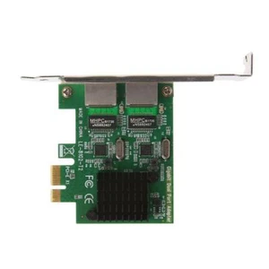 Dual-Port PCI-E X1 Gigabit Ethernet Network Card 10/100/1000Mbps Rate Adapter - Picture 1 of 7