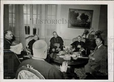 1953 Press Photo Marshal Tito meets with Roman Catholic prelates in Belgrade
