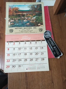 Vtg. Haynes Motors Inc. Poconos PA. Ford Car Dealer Sticker & Full 1961 Calendar - Picture 1 of 18