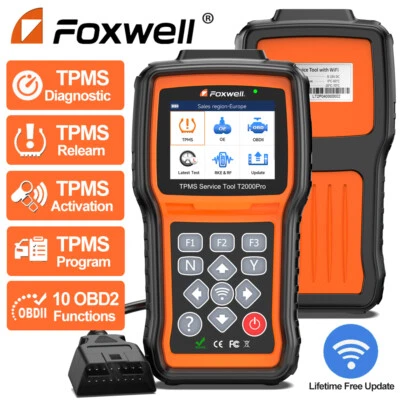 Foxwell T2000 PRO Car Tire Pressure Diagnostic Tool TPMS Sensor Relearn Activate - Image 1 of 4