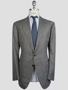 NEW CESARE ATTOLINI GRAY WOOL SILK LINEN SUIT US 44 - EU 54 CA96 - Picture 1 of 7