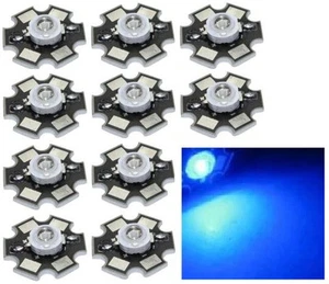 10x Hi-Power LED 1W Blau STAR 460-475nm 30lm - Bild 1 von 1