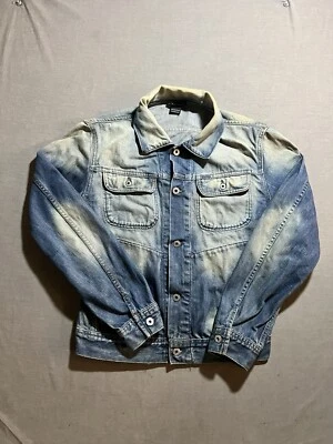 Diesel Jean Jacket Womens Medium Blue Denim Button Pocketed Trucker. - Image 1 of 4