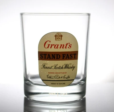 Grant's Stand Fast Finest Scotch Whisky Tumbler Glass Limited Edition 2/6 300ml - Image 1 of 3