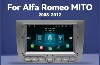 RADIO 2 DIN ANDROID PER ALFA ROMEO MITO BLUETOOTH NAVI USB CARPLAY 2/16 - Immagine 1 di 3