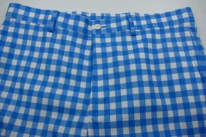 NEW Bobby Jones 1930 Lightweight Blue Gingham Vented Cuff Golf Pants 36W 36x33 - Picture 1 of 8