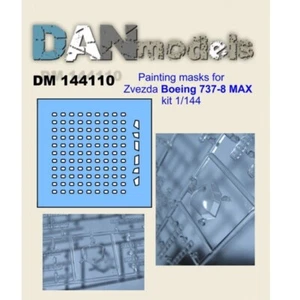 DAN Modelos 144110 Máscaras de Pintura Escala 1:144 para Boeing 737-8 MAX para Kit Zvezda - Imagen 1 de 6