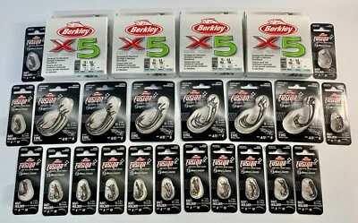 LOTE DE 25 ANZUELOS DE PESCA BERKLEY FUSIÓN VARIOS Y SOPORTE DE CEBO DE LÍNEA TRENZADA X5 (5) Foto 1 de 4