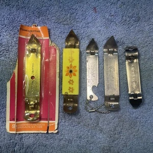 5 Vintage Bottle Openers-2 Key Chain Coors Beer, 1970s Magnetic & 2 Brass USA - Picture 1 of 7