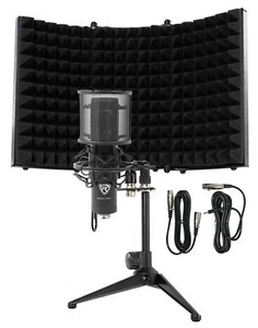Rockville RCM PRO Studio/Recording Podcast Condenser Microphone+Isolation Shield - Picture 1 of 11