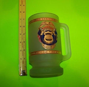 Kalamazoo Michigan Police 125th Anniversary Mug / Stein 2007 (Heavy Glass) - Picture 1 of 4