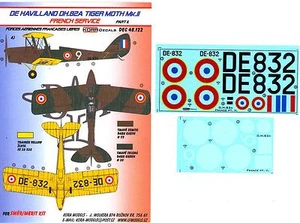 KORA Decals 1/48 DE HAVILLAND D.H.82 TIGER MOTH Mk.II Vichy French FAFL - Picture 1 of 1