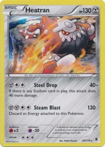 2x (XY04-063) Heatran Rare Holo Pokemon XY Phantom Forces Card # 63 - Picture 1 of 1