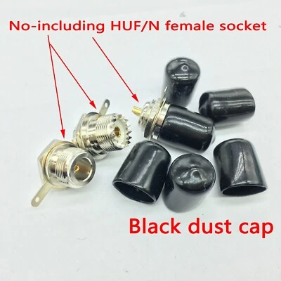 200PCS Black Φ16mm Protective Plastic Cover Dust Cap for N/UHF Female Connector - Image 1 of 4