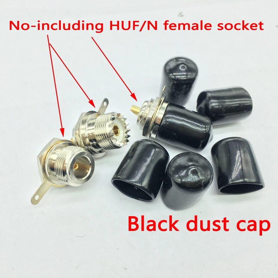 200PCS Black Φ16mm Protective Plastic Cover Dust Cap for N/UHF Female Connector - Image 1 of 4